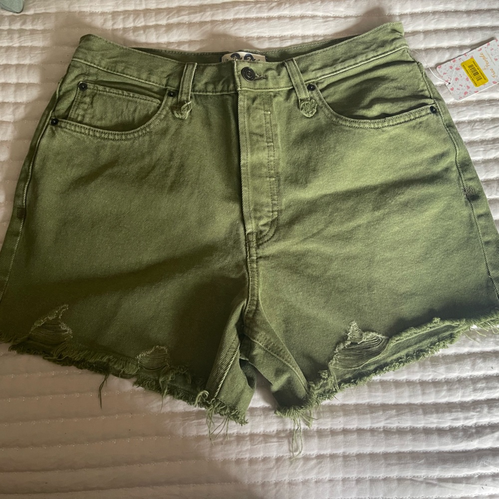 NWT free people olive green shorts